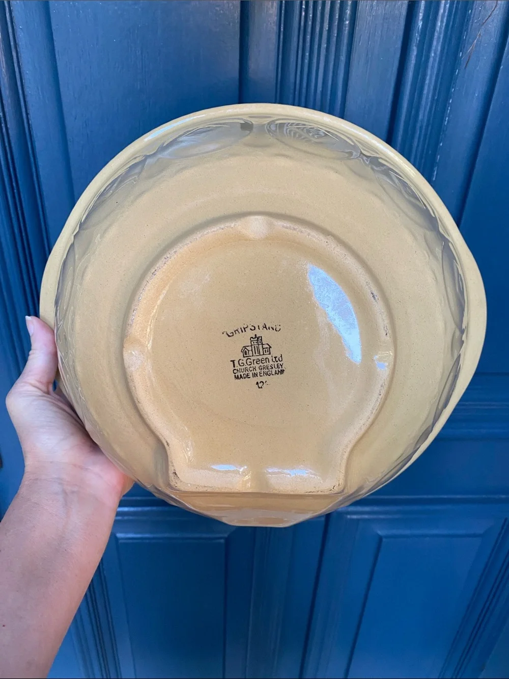 Vintage T. G. Green Gripstand Yellow Mixing Bowl Made in England